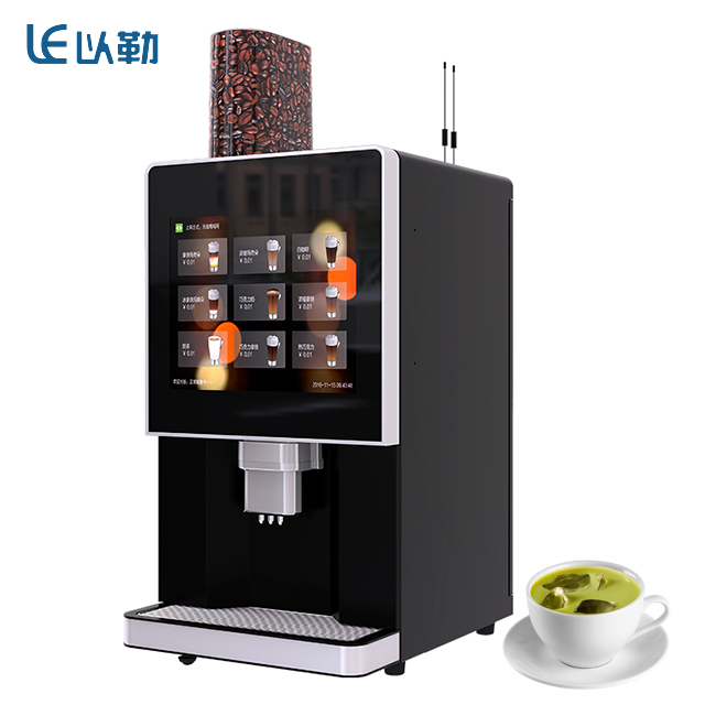 Máquina expendedora de café molido fresco comercial inteligente automática con pantalla táctil de 15 pulgadas