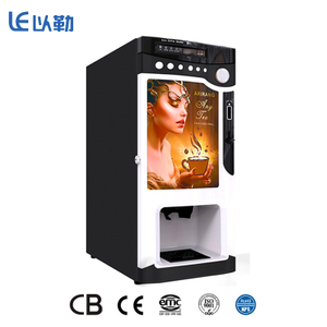 Máquina expendedora de café con dispensador de tazas, totalmente automática, comercial, de sobremesa